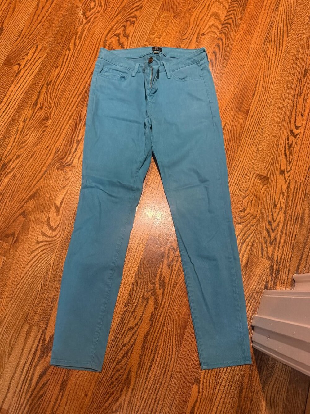 Just Black Denim Teal Aqua Skinny Jeans Size 28